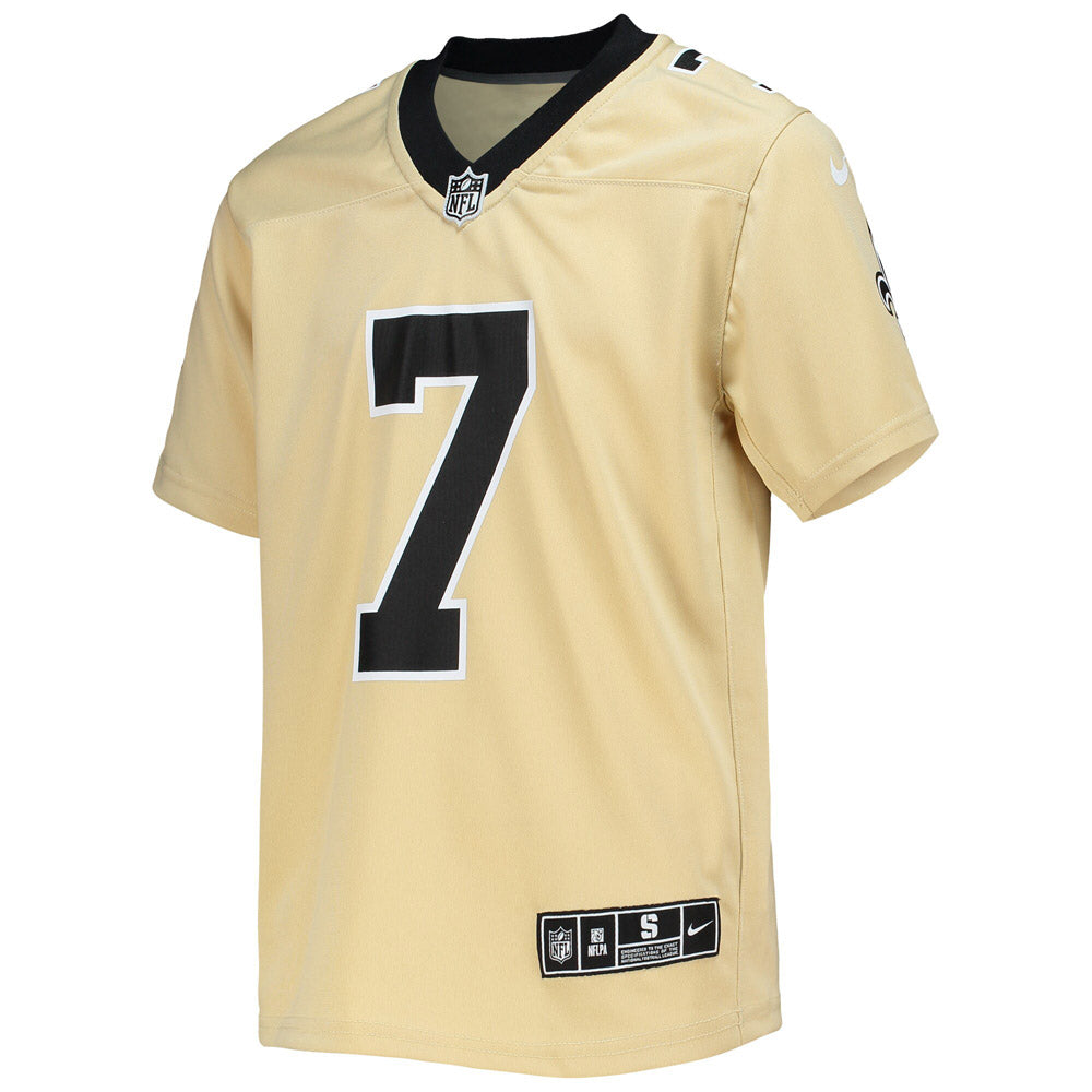 Youth New Orleans Saints Taysom Hill Inverted Team Game Jersey Gold